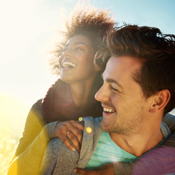 laughing young couple